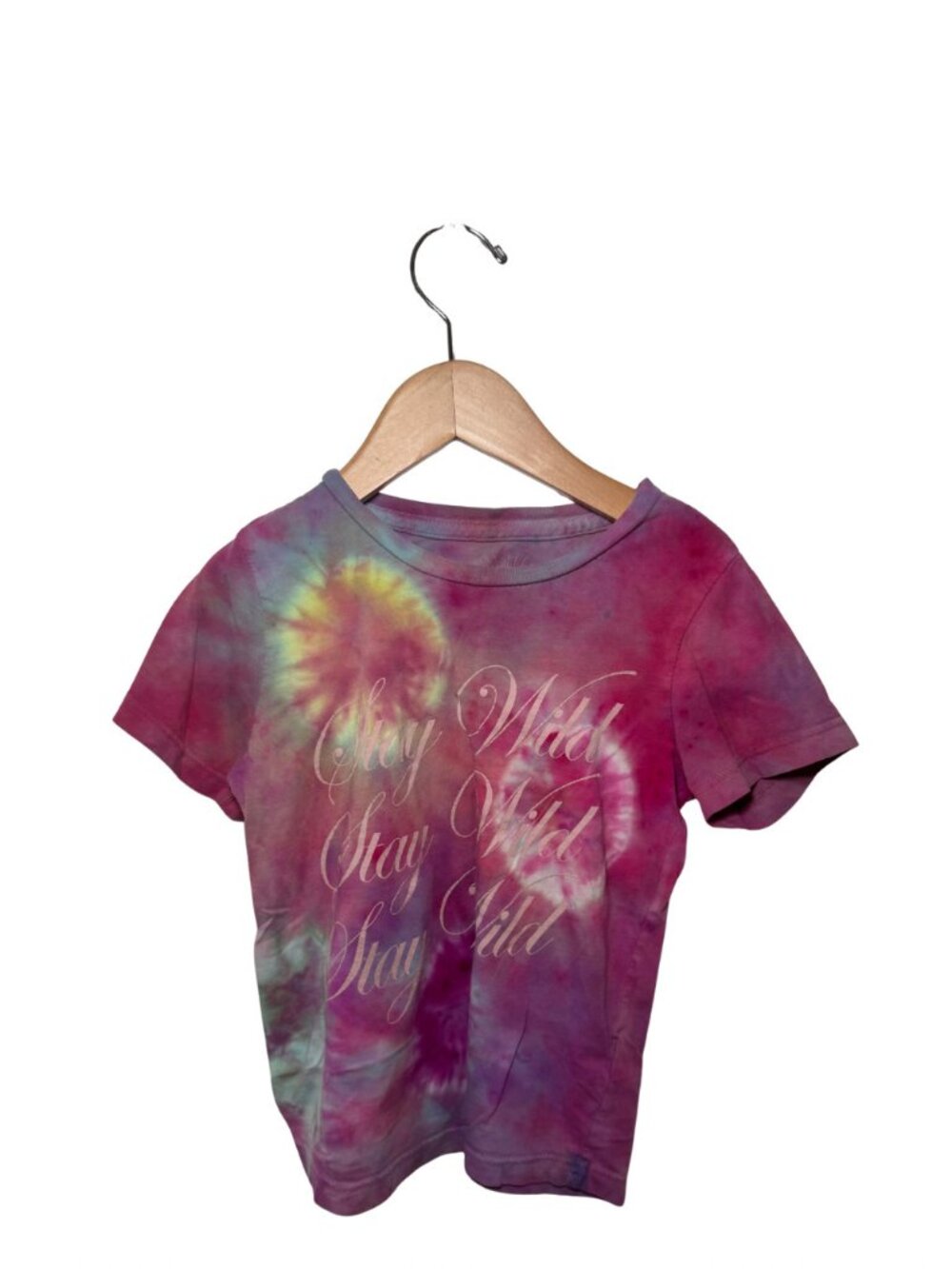 Spiritual Gangster Pink Purple Tie Dye Stay Wild Tee 6